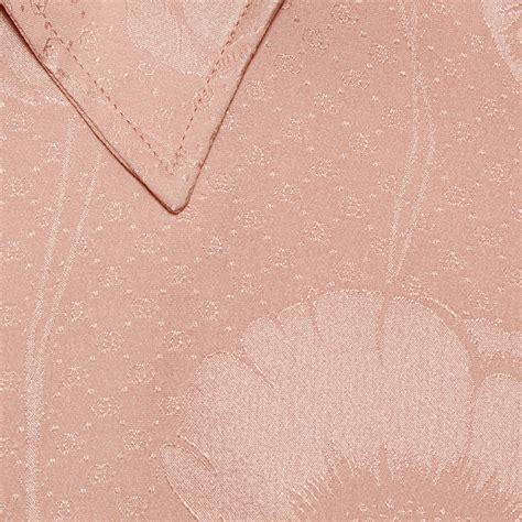 Poppies and Interlocking G silk shirt in pale pink 